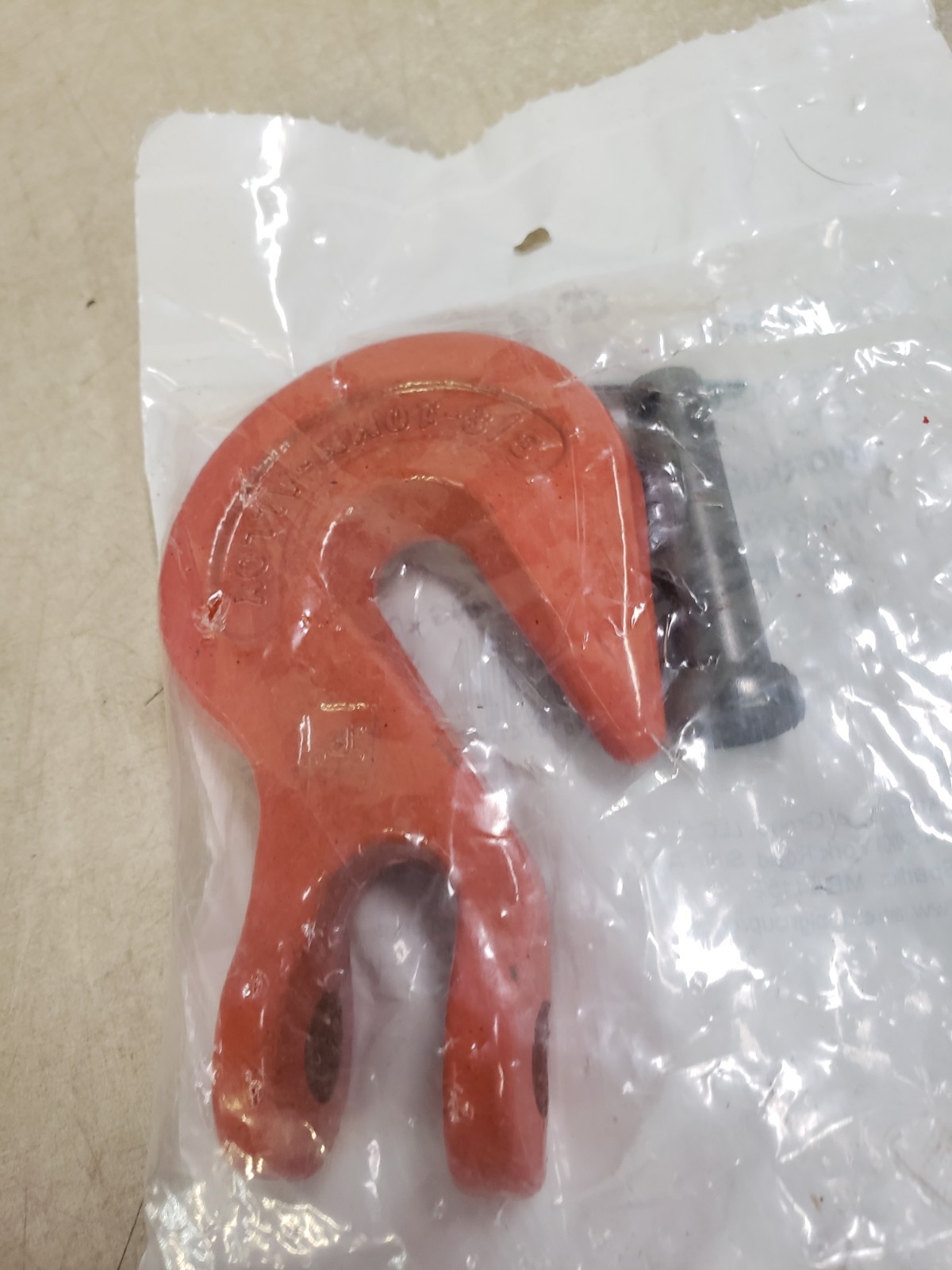 Campbell 450-3515 3/8" Alloy Clevis Grab Orange Hook PTD Load Limit 7300 lb