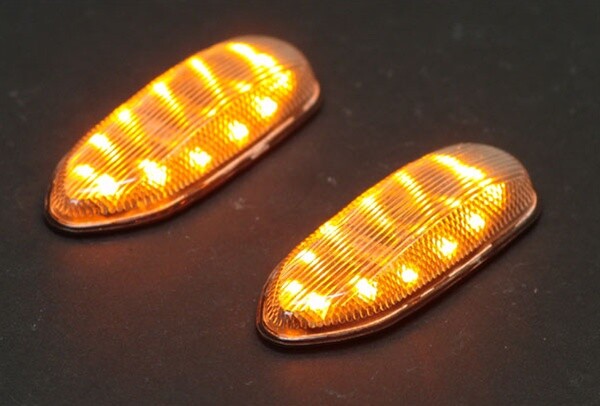 GSXR 1000 2005-2016 Flush Mount LED Turn Signal Lights Smoke Mirror Block Off