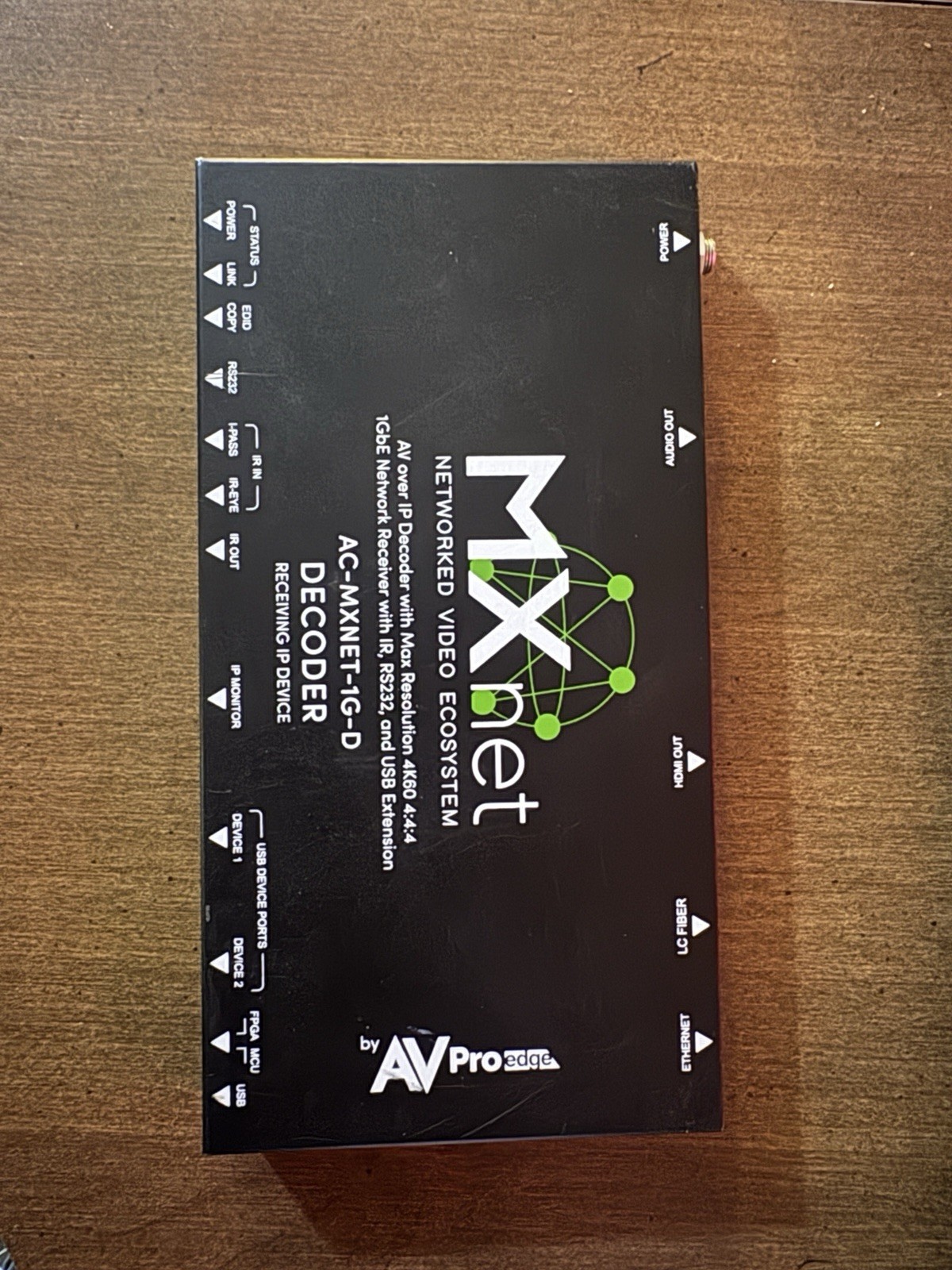 AVPro Edge AC-MXNET-1G-D MXNet Networked Video Decoder Receiving IP Device