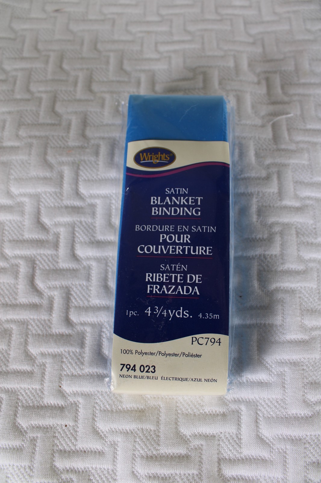 Wrights Satin Blanket Binding-4 3/4 Yards Each-100% Polyester Choose a Color!