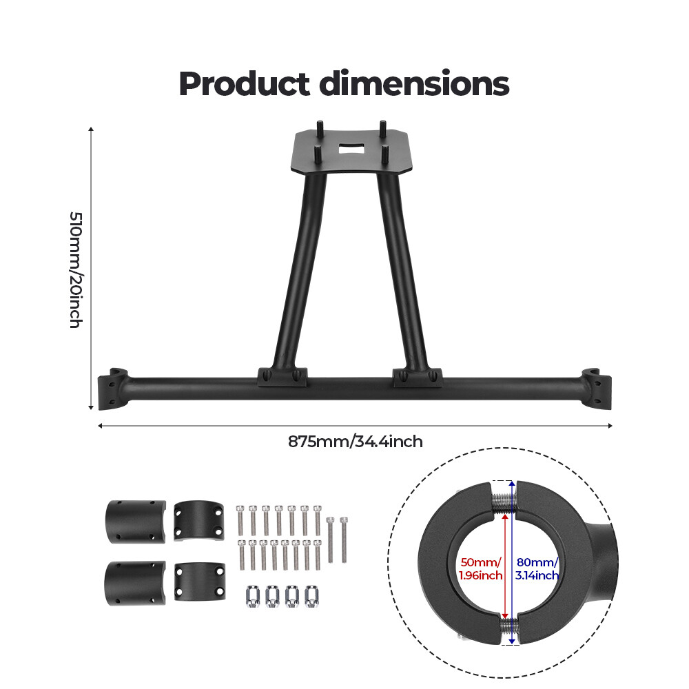 KEMIMOTO Spare Tire Carrier Mount Rack for Polaris RZR PRO XP 2020-24 2 / 4 Door