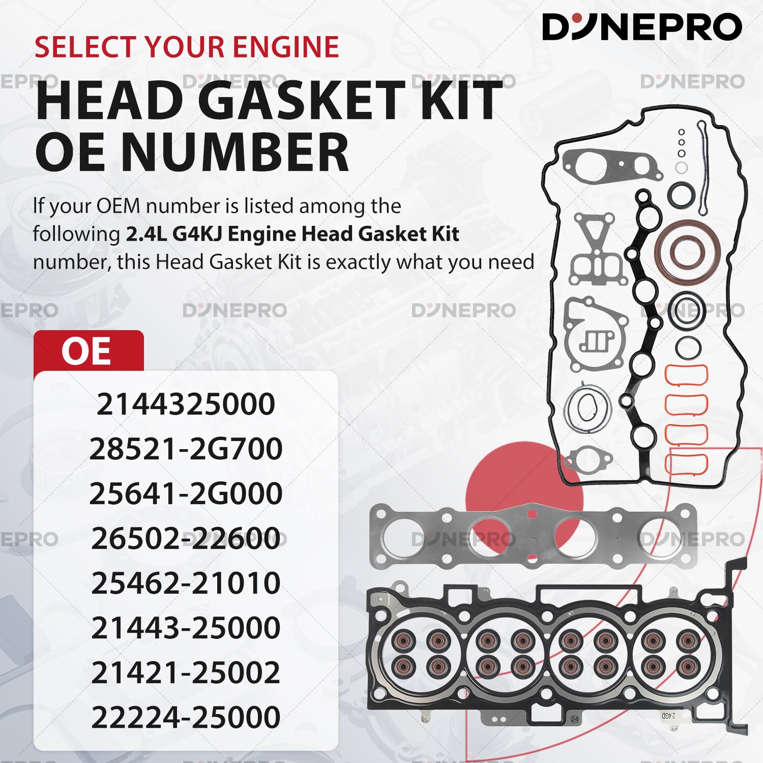 For Hyundai Kia 2.4L G4KJ Engine Rebuild Overhaul Kit Crankshaft Rods Timing VVT