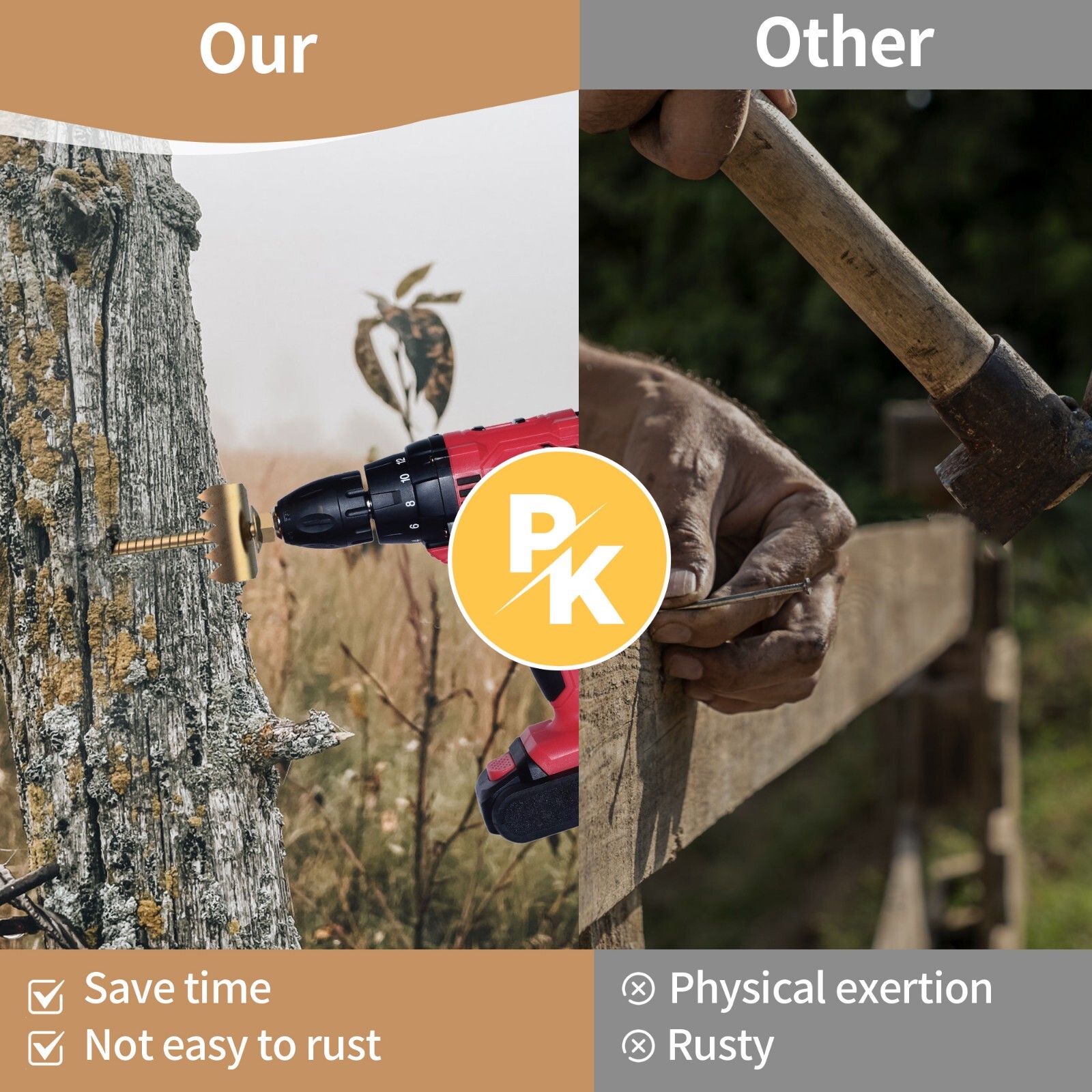 Fence Staples, Fence Nails for Wire Fence and Softwoods, Reusable Fence Fastener