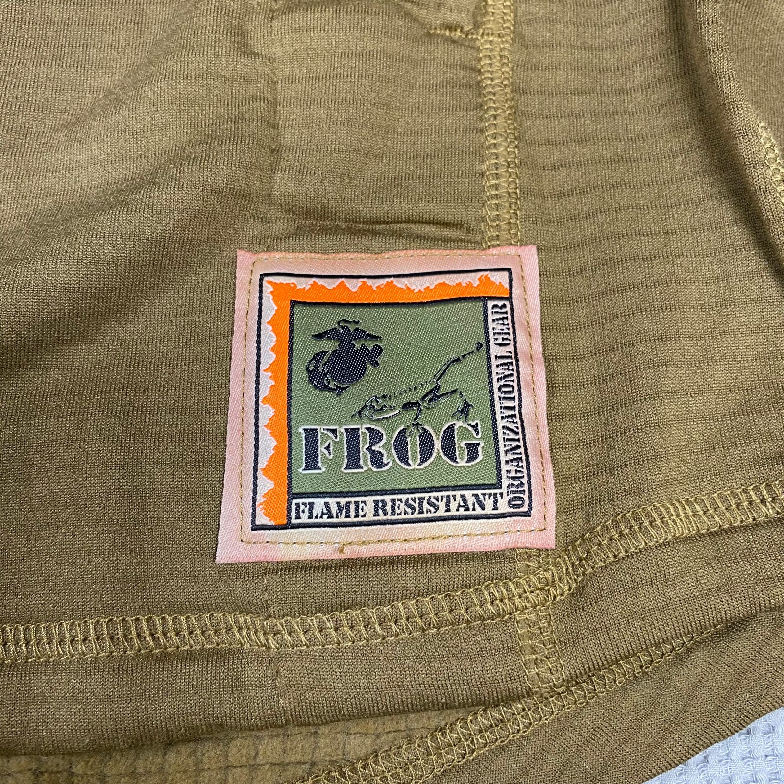 New USMC Polartec FROG Grid Fleece Waffle L2 1/2 Zip Pullover Coyote Brown LARGE