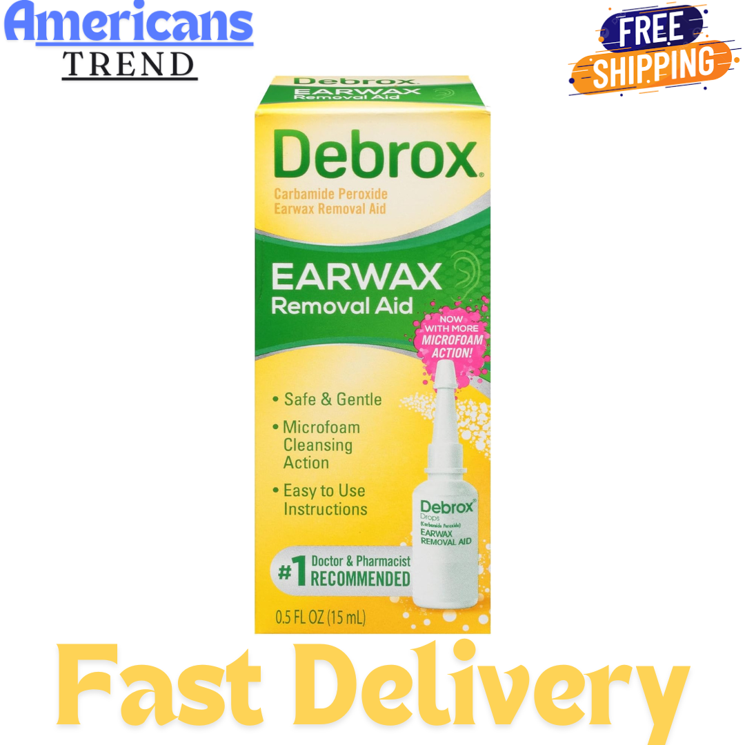Debrox Ear Wax Removal Drops, Gentle Microfoam Ear Wax Remover, 0.5 Fl Oz Pack