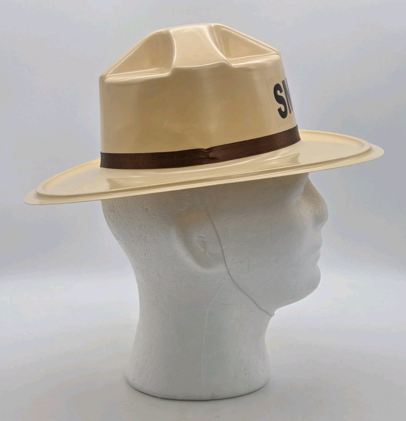 Smokey The Bear Plastic Hat Park Ranger Halloween Costume VTG