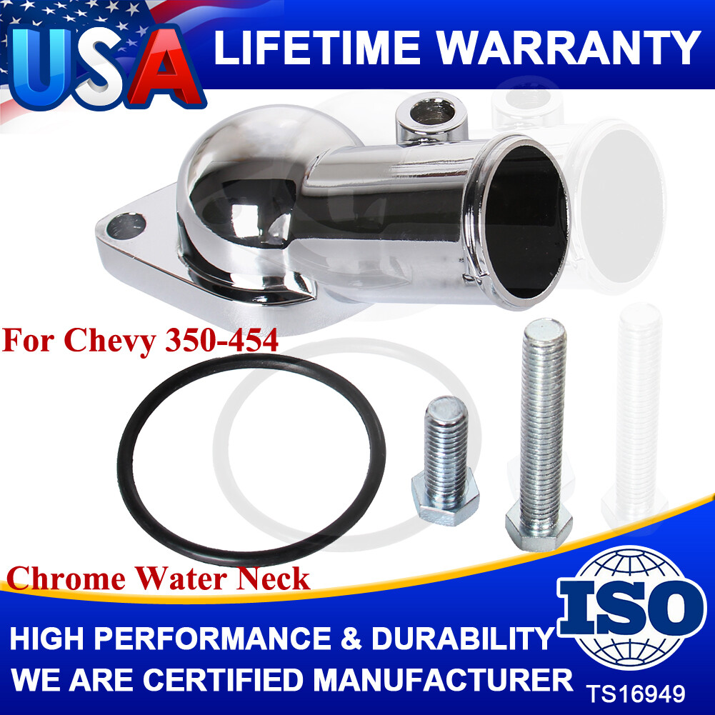 Chrome Water Neck Thermostat Housing For Chevy V8 5.7L 350 454 Small Big Block