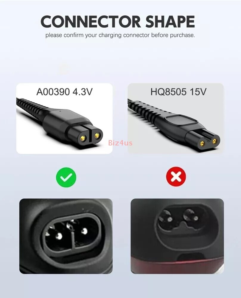 4.3V For Philips Norelco Trimmer Replacement Charger Power Cord Adapter A00390