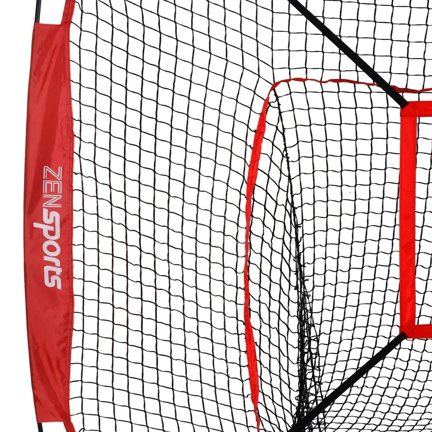 Portable 7x7’ Baseball Softball Practice HittingTraining Net w/ Strike Zone &Bag