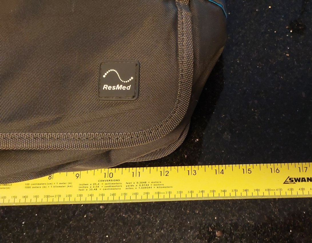 ResMed Airsense 10 CPAP Travel Bag With Shoulder Strap Black Gray