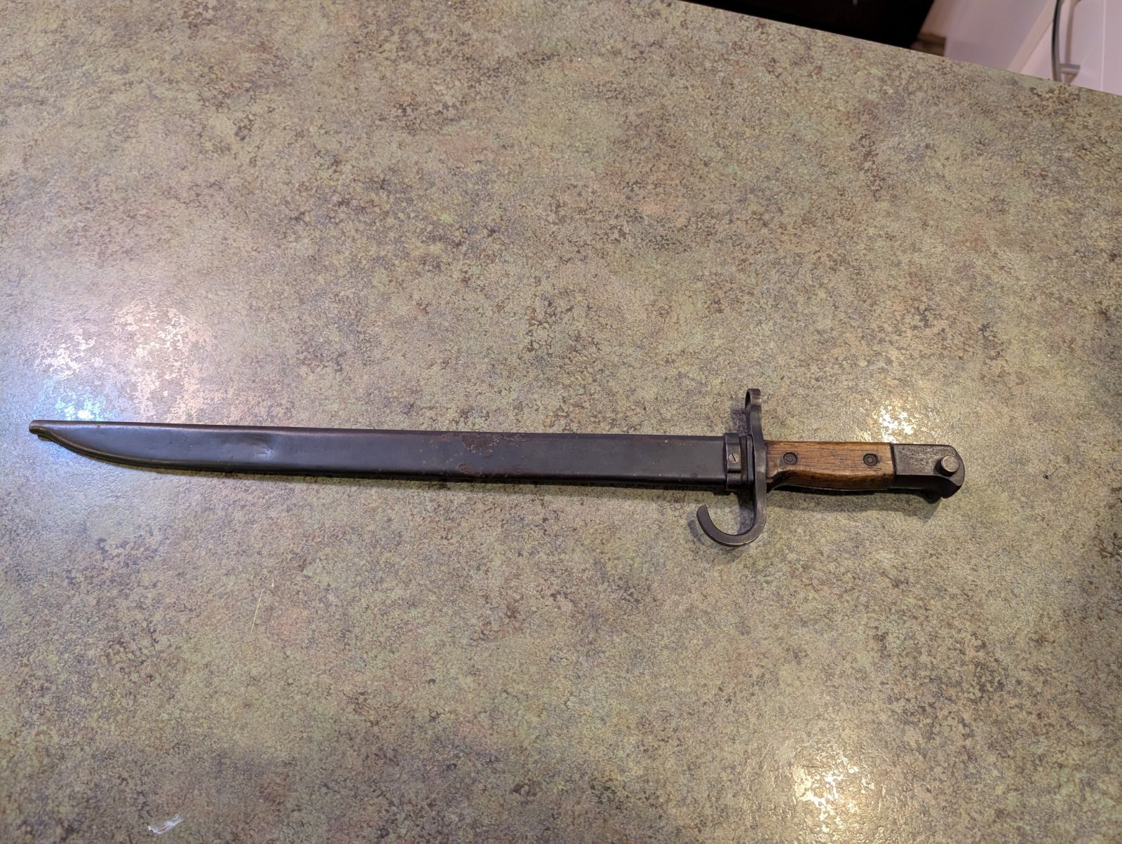 Vintage Japanese WWII Arisaka Model 30 Bayonet with Original Scabbard