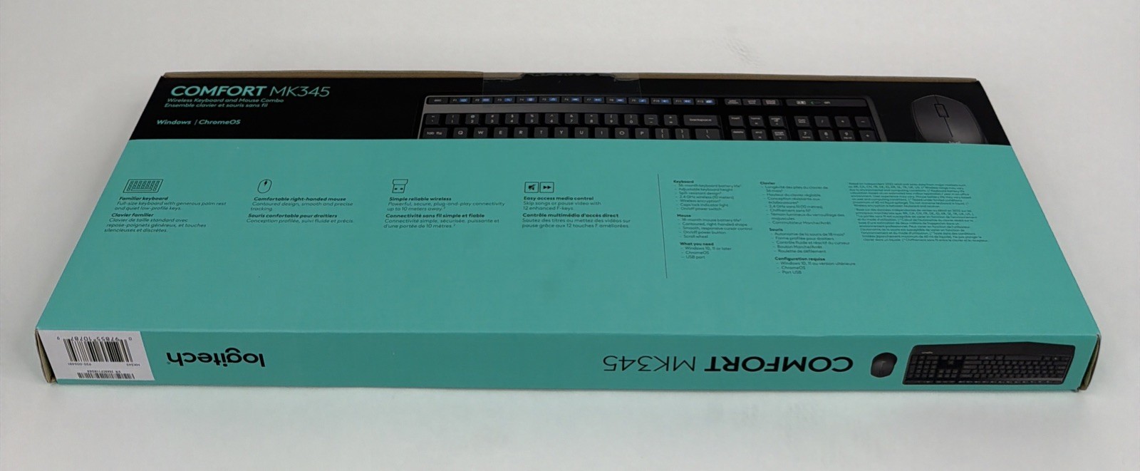 Logitech MK345 Wireless Keyboard & Mouse Black 2pk Bundle Brand New Sealed