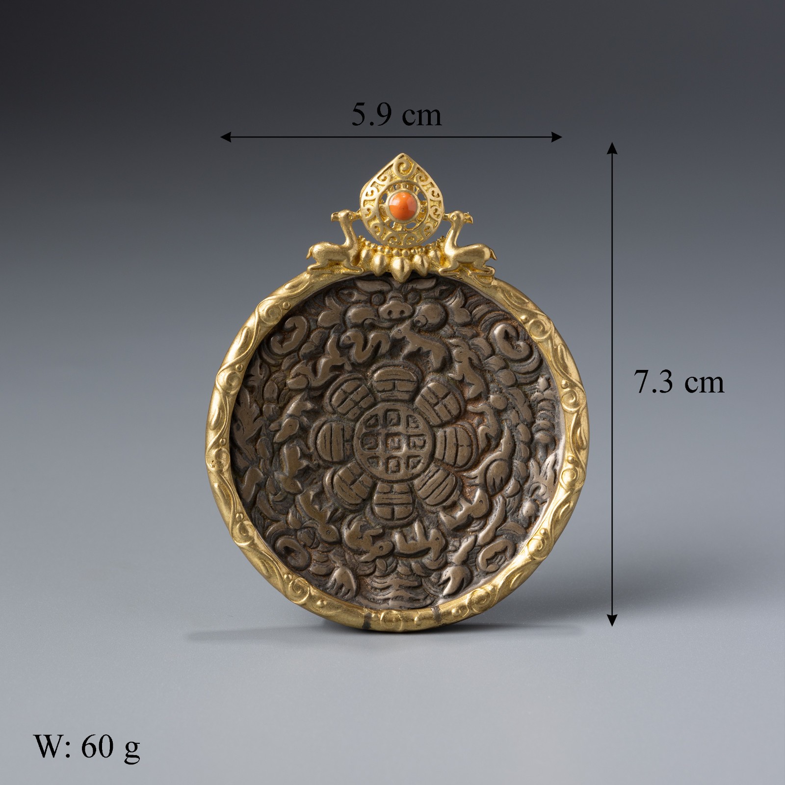 Antique Tibetan Bronze Amulet Pendant