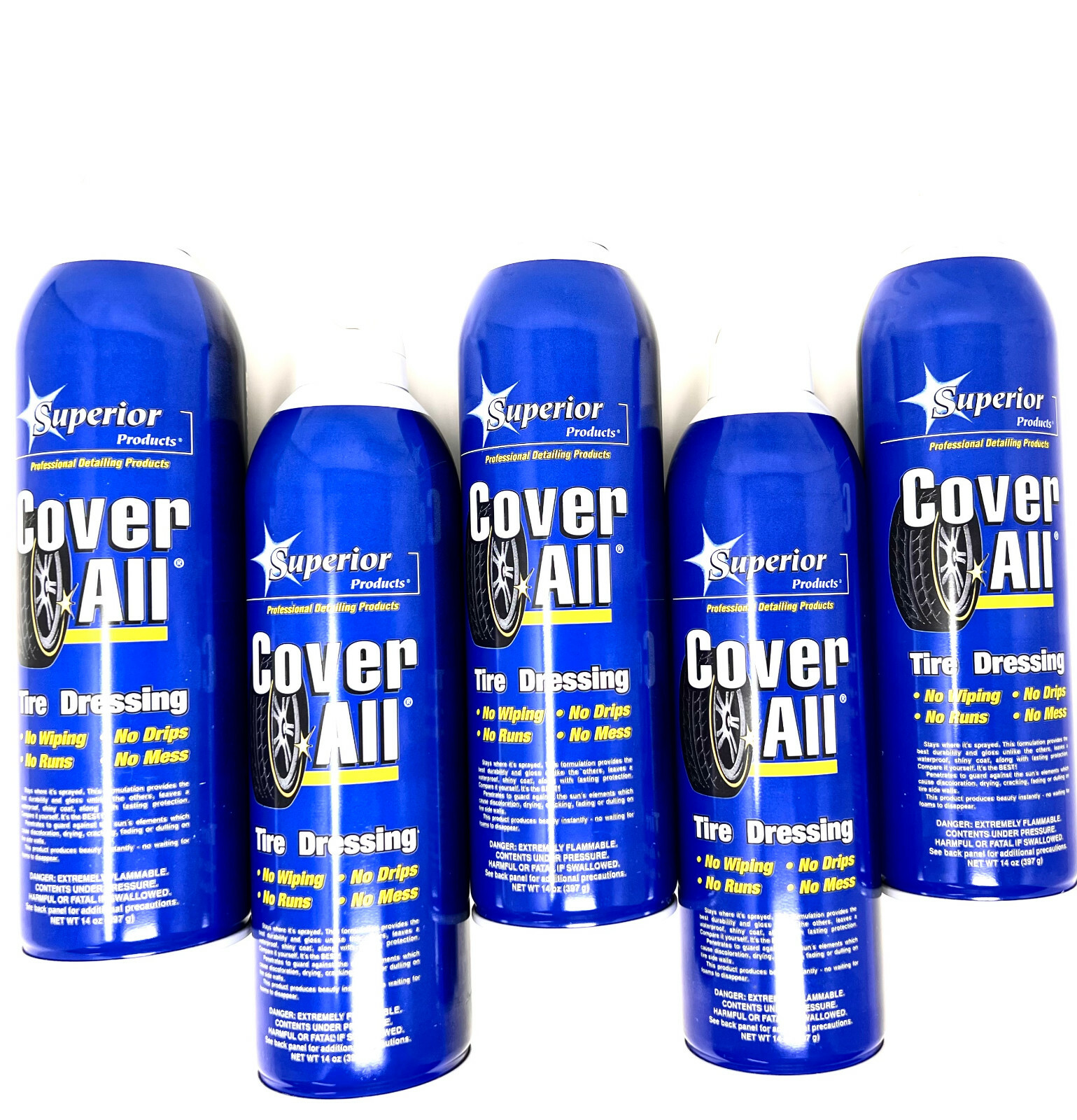 Superior Cover All Professional High Gloss Tire Shine 14oz Pack of 5
