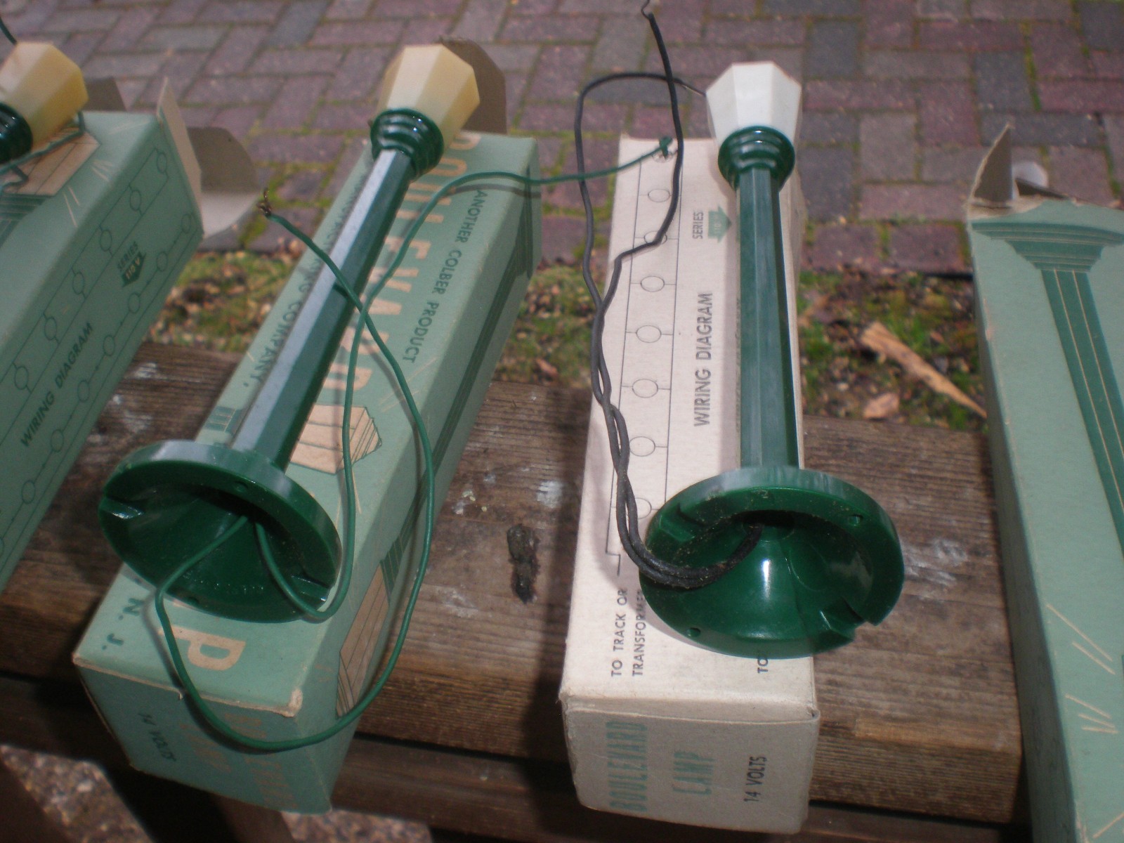 Vintage Lot 7 Boulevard Street Lights Poles O Gauge -Train Platform Lionel