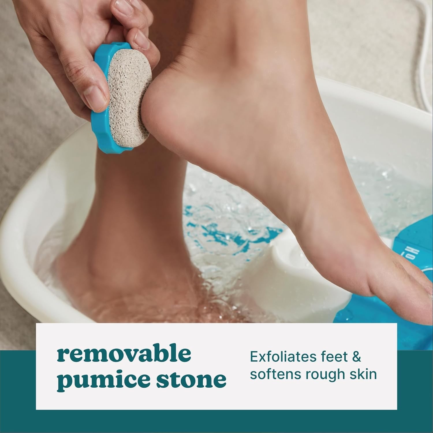 Homedics Bubble Mate Foot Spa, Toe Touch Controlled Foot Bath Invigorating Heat