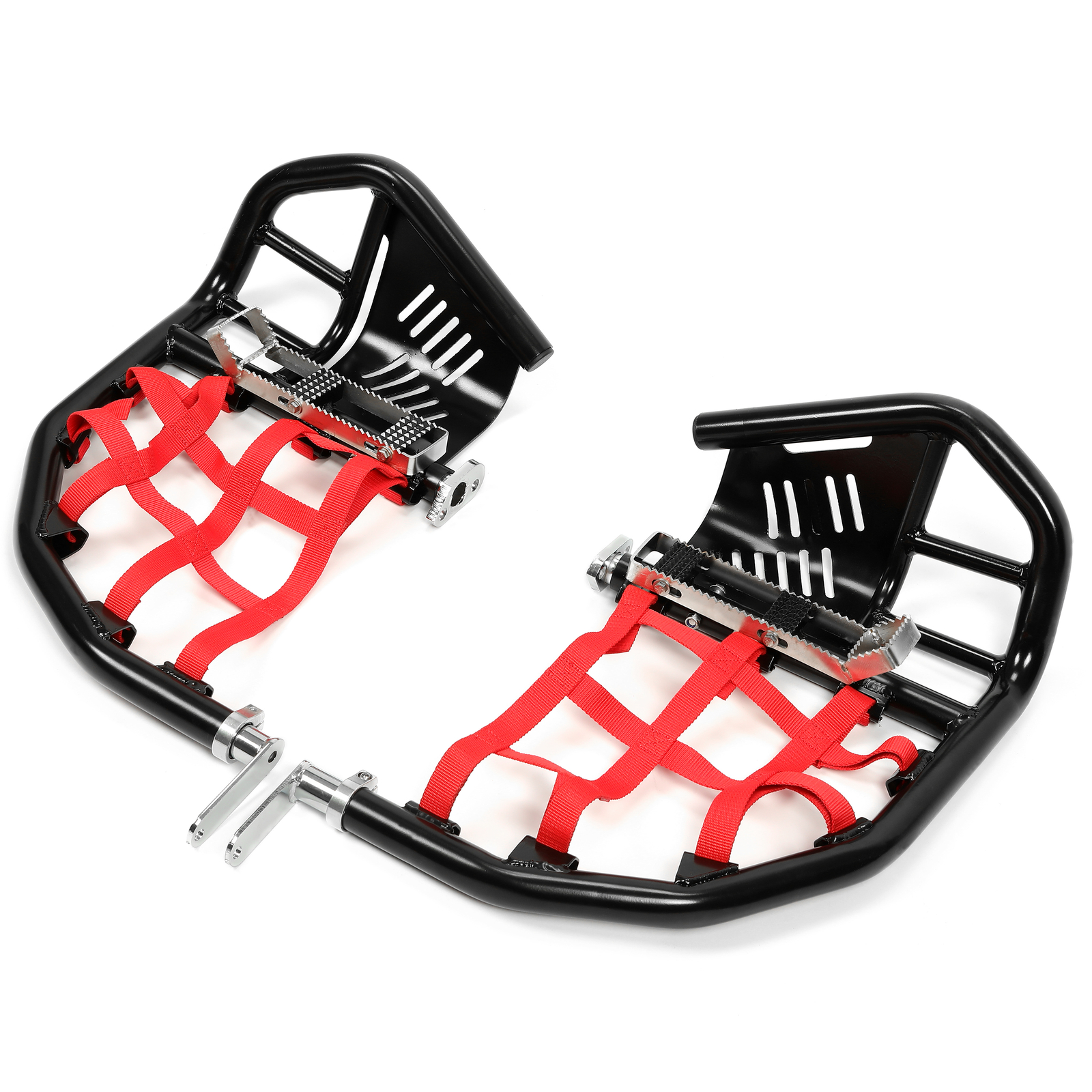 For Honda Sportrax 400 TRX 400EX 400X Nerf Bars Pro Peg Black Bars Red Nets -New