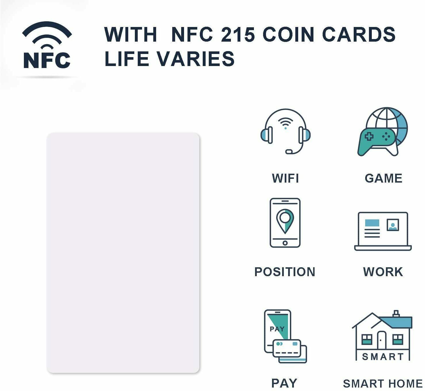 NTAG215 Blank NFC Cards Tags NTAG 215 TagMo Waterproof RFID PVC Lot Whole