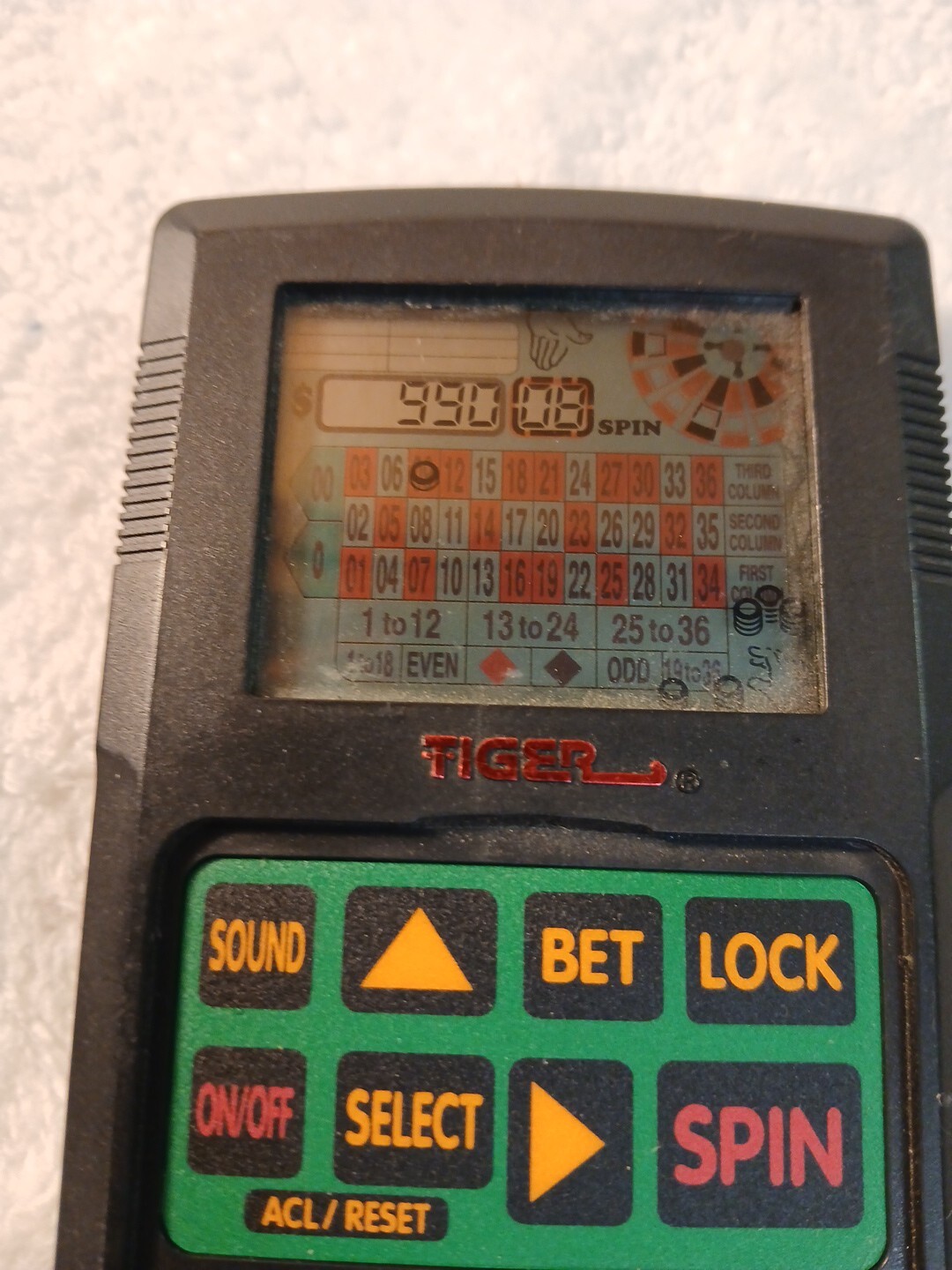 Caesars Palace Roulette 1993 Hand Held Electronic Game By Tiger Electronics VTG