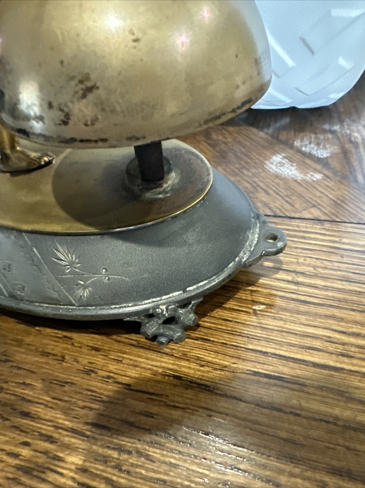 victorian meriden Britannia Figural Lady Mechanical Bronze Hotel Bell