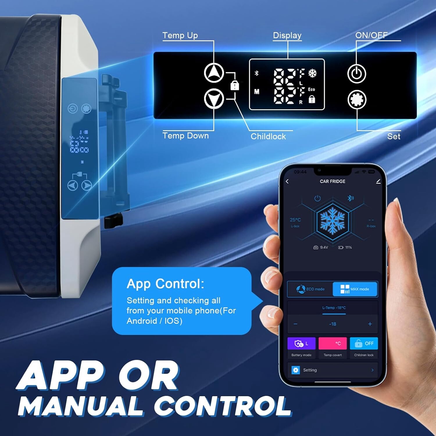 35L/37QT Portable Car Refrigerator Freezer Compressor Cooler Dual Zone 12V Home