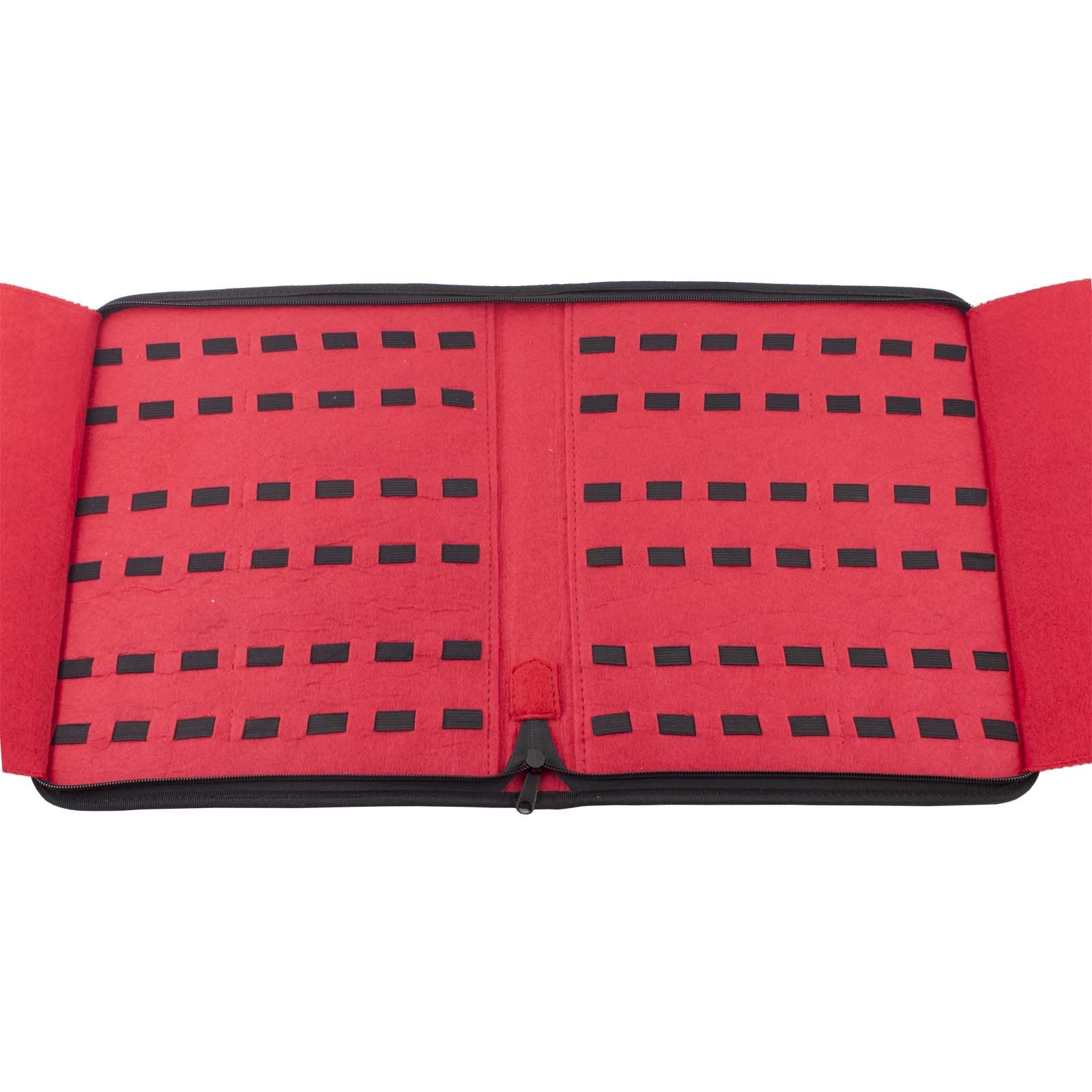 Knife Carrying Storage Zippered Case Pack Holds 40 Pocket Knives Felt Interior