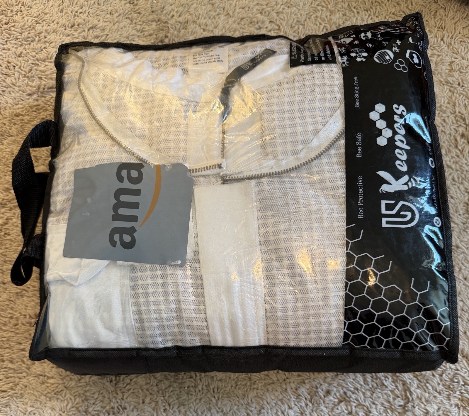 USKeepers 3 Layer Bee Suit Apiarist Ultra Ventilated Beekeeping Suit Size 4XL