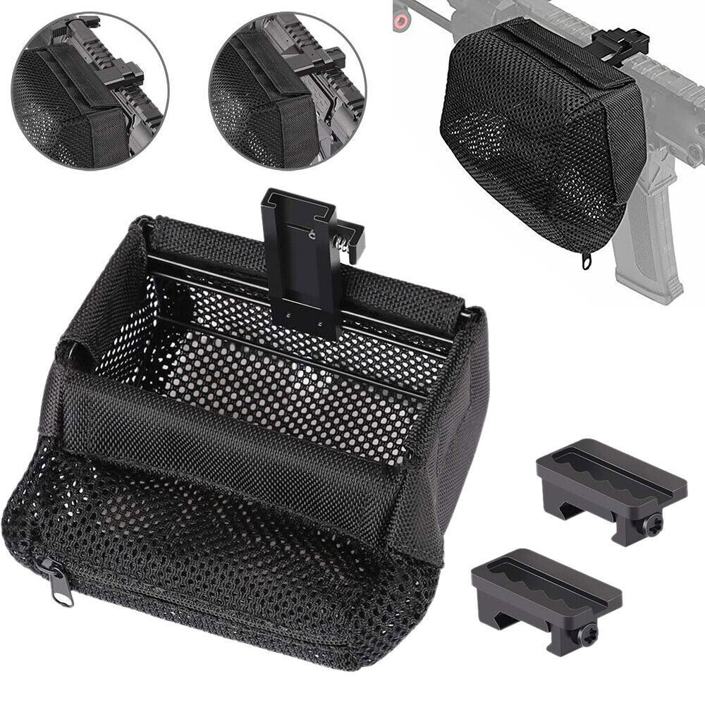 Universal Brass Shell Catcher Net with Picatinny Rail Mount Heat Resistant Mesh