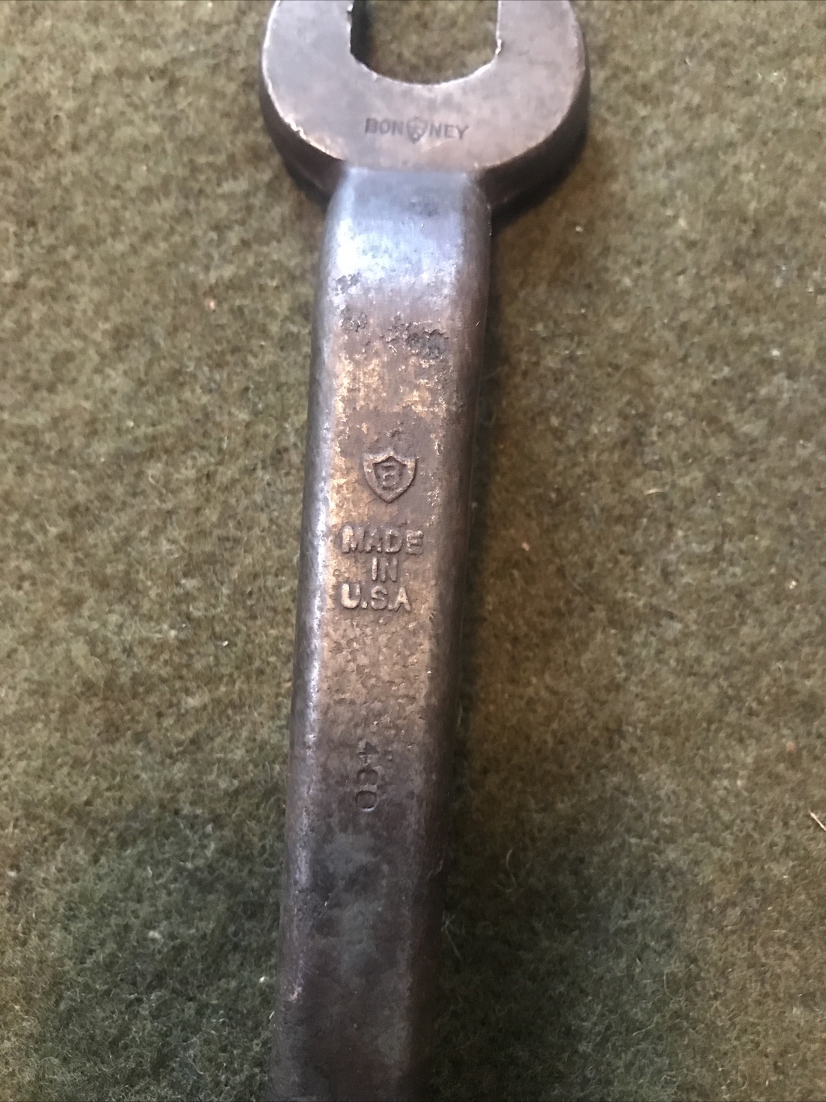 Antique Bonnet Tools Small Spud Wrench Rare 3/8 Vintage Wrench Shield Logo 🇺🇸