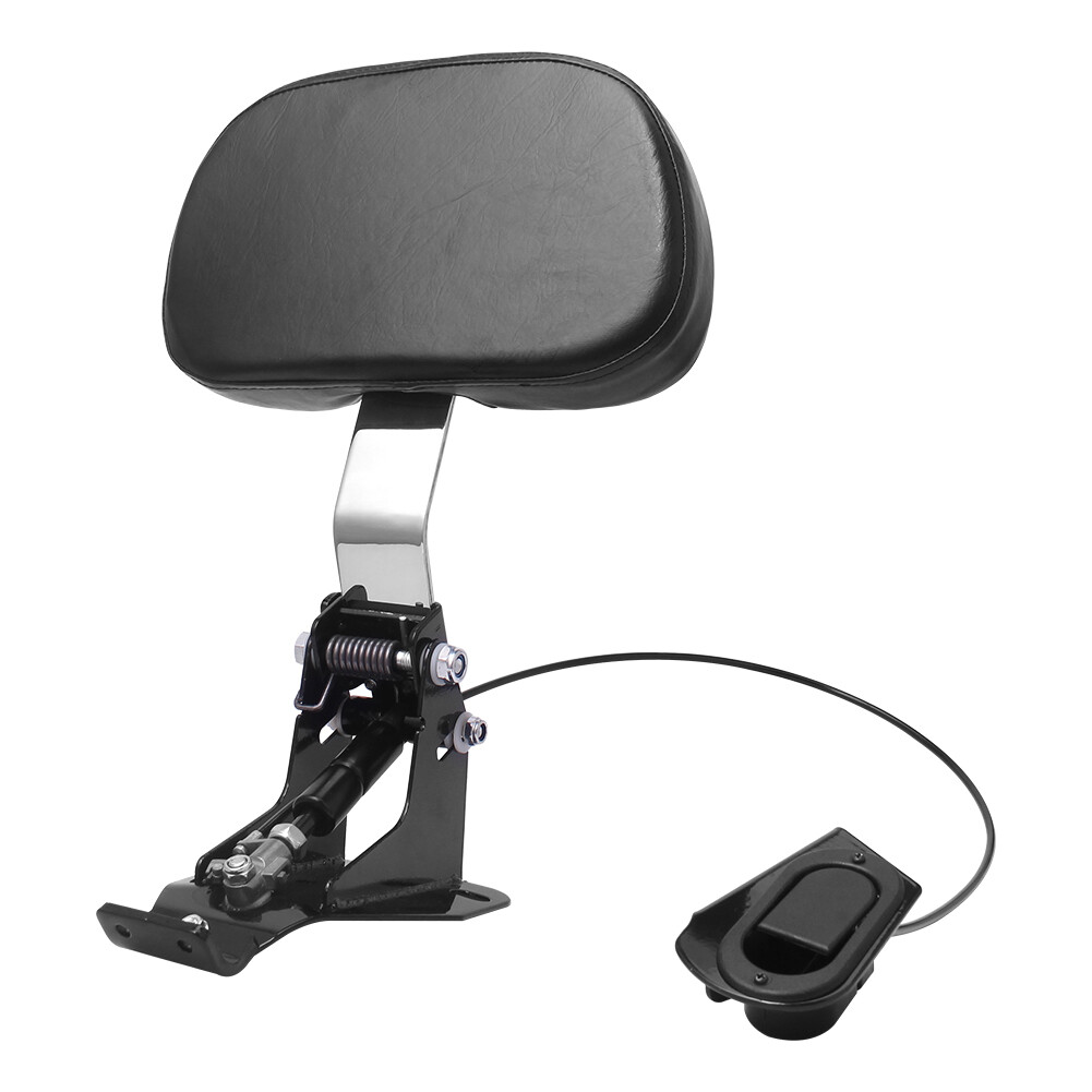 Adjustable Driver Rider Backrest w/ Mounting Kit For Harley Touring 2009-2023