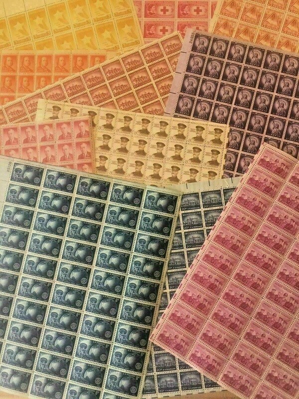 U.S. MINT COLLECTION 400+ VINTAGE STAMPS INCLUDES PLATE BLOCKS / SINGLES & MORE!