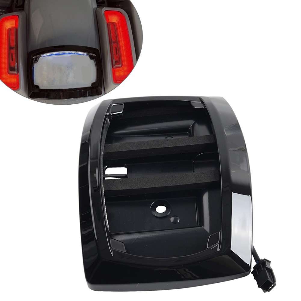 Curved License Plate Frame W/Light Fit Harley Touring Street Road Glide 2023-25