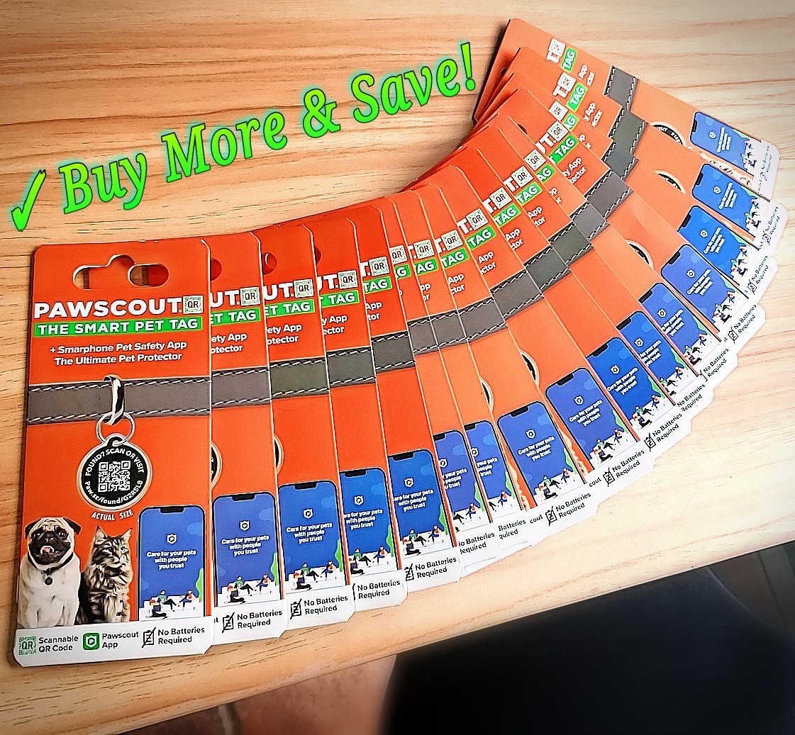 🐾 PAWSCOUT The Smart Pet Tag QR Finder For Dogs Cats Smartphone Pets Safety App