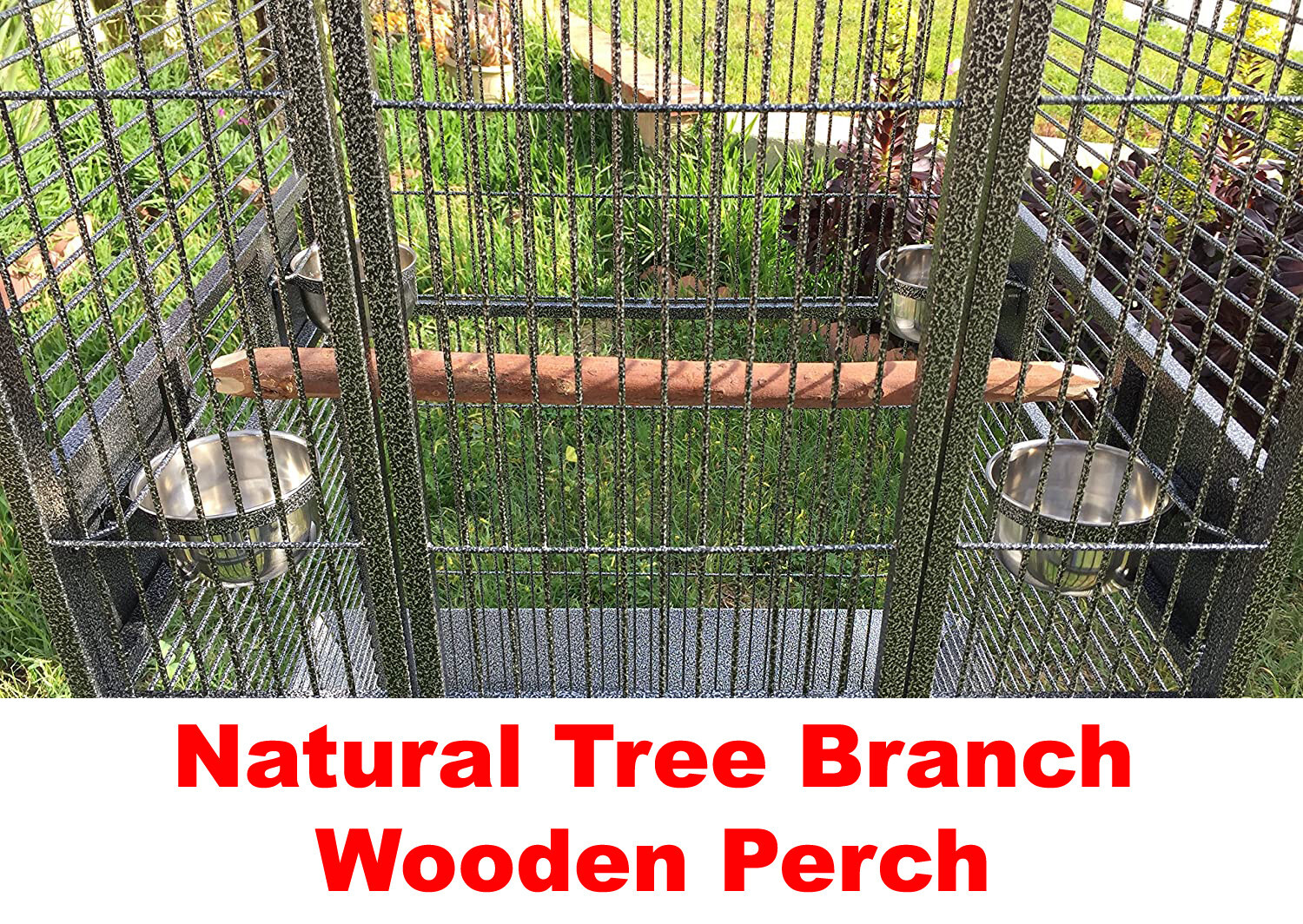 Large Stylish Open Dome Play-Top Perch Stand Parrot Macaw Cockatoo Rolling Cage