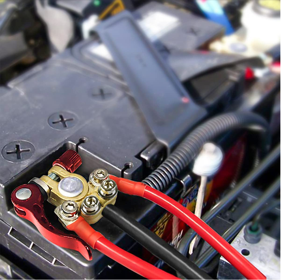 2 PAIR 4 Way Quick Release Disconnect Car Battery Terminal Clamp Connectors USA