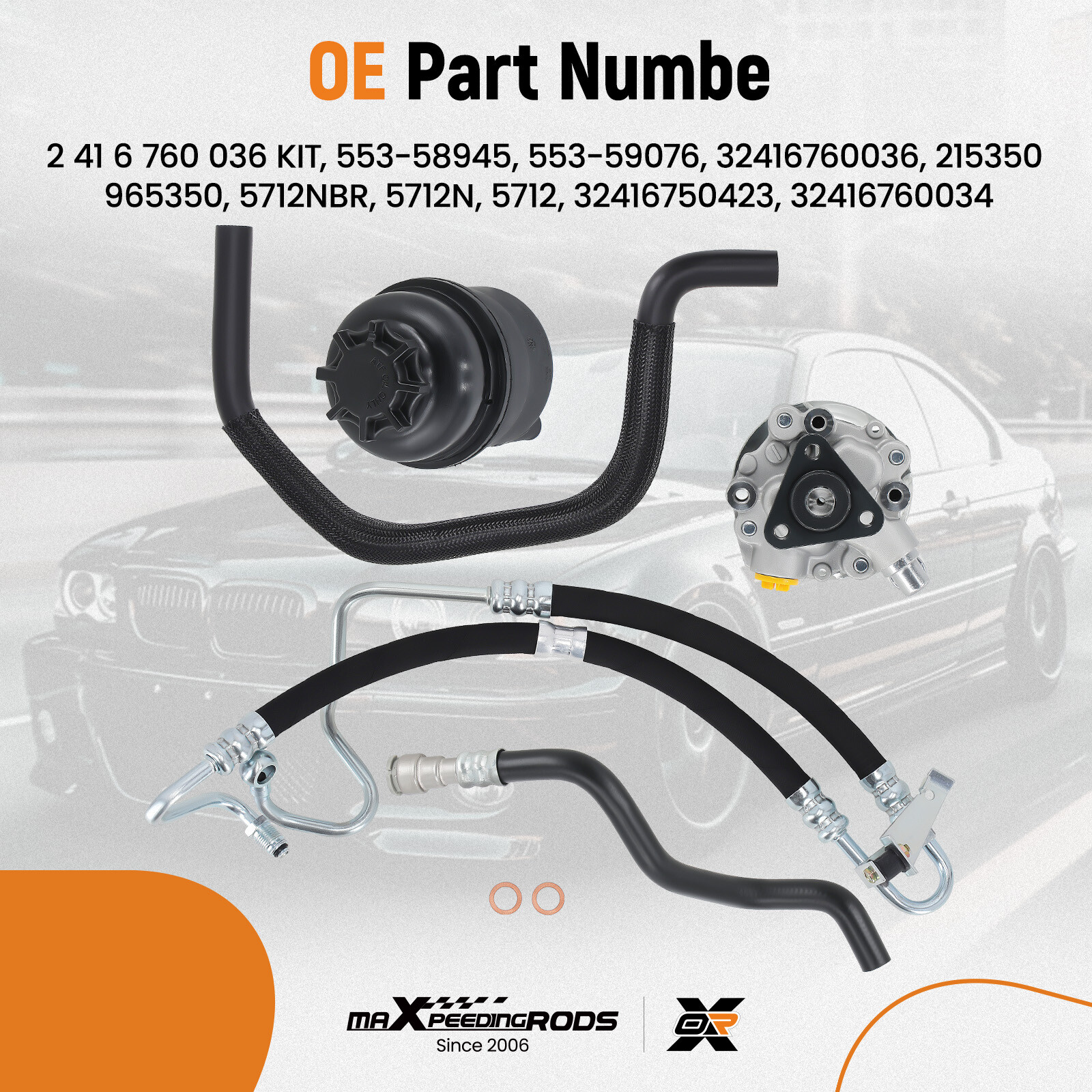 Power Steering Pump Kit For BMW E46 325Ci 330Ci 2000-2005