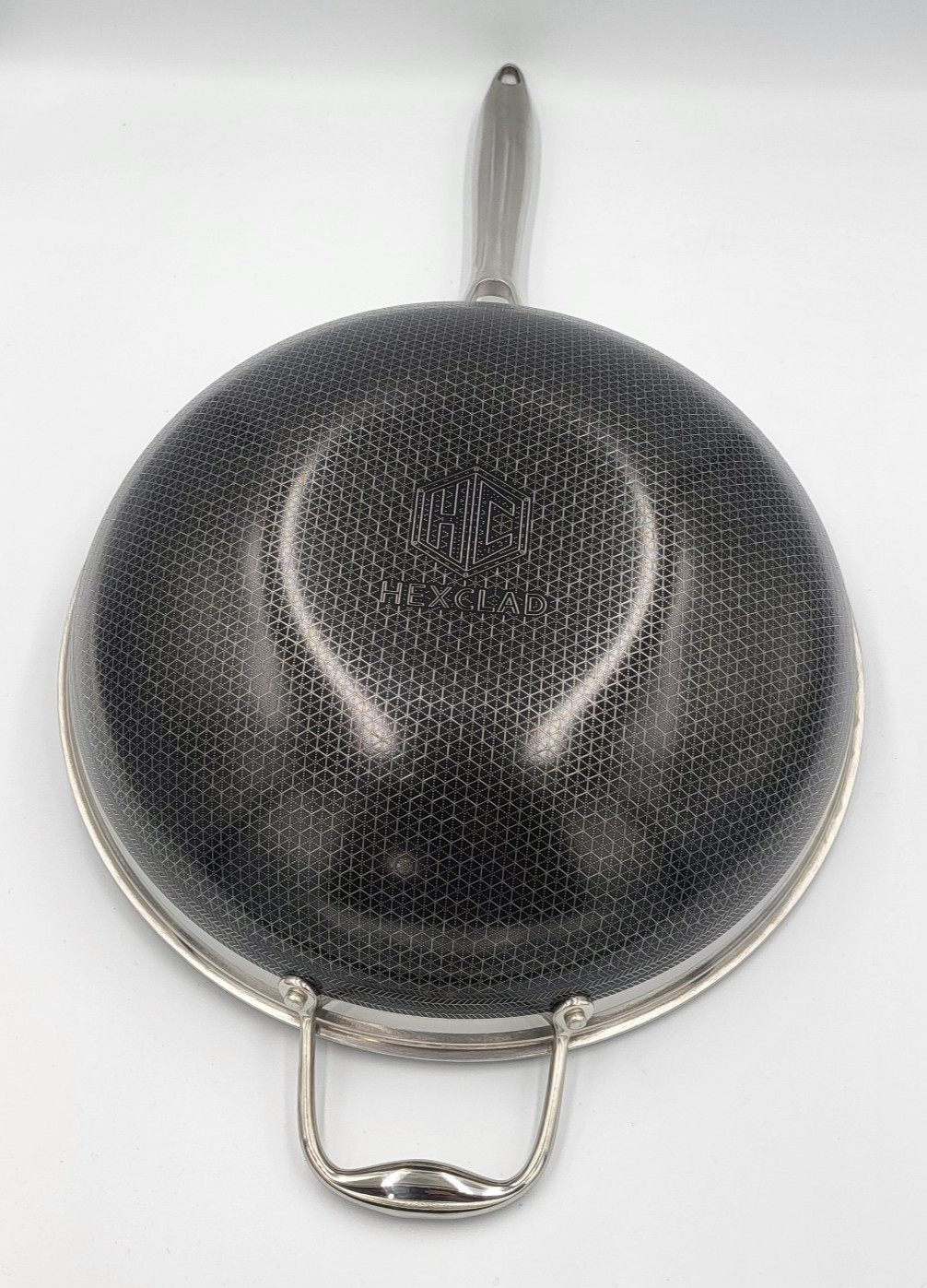 HexClad 12" WOK 12-Inch Hybrid Nonstick Pan - NO Lid - Used Good Condition