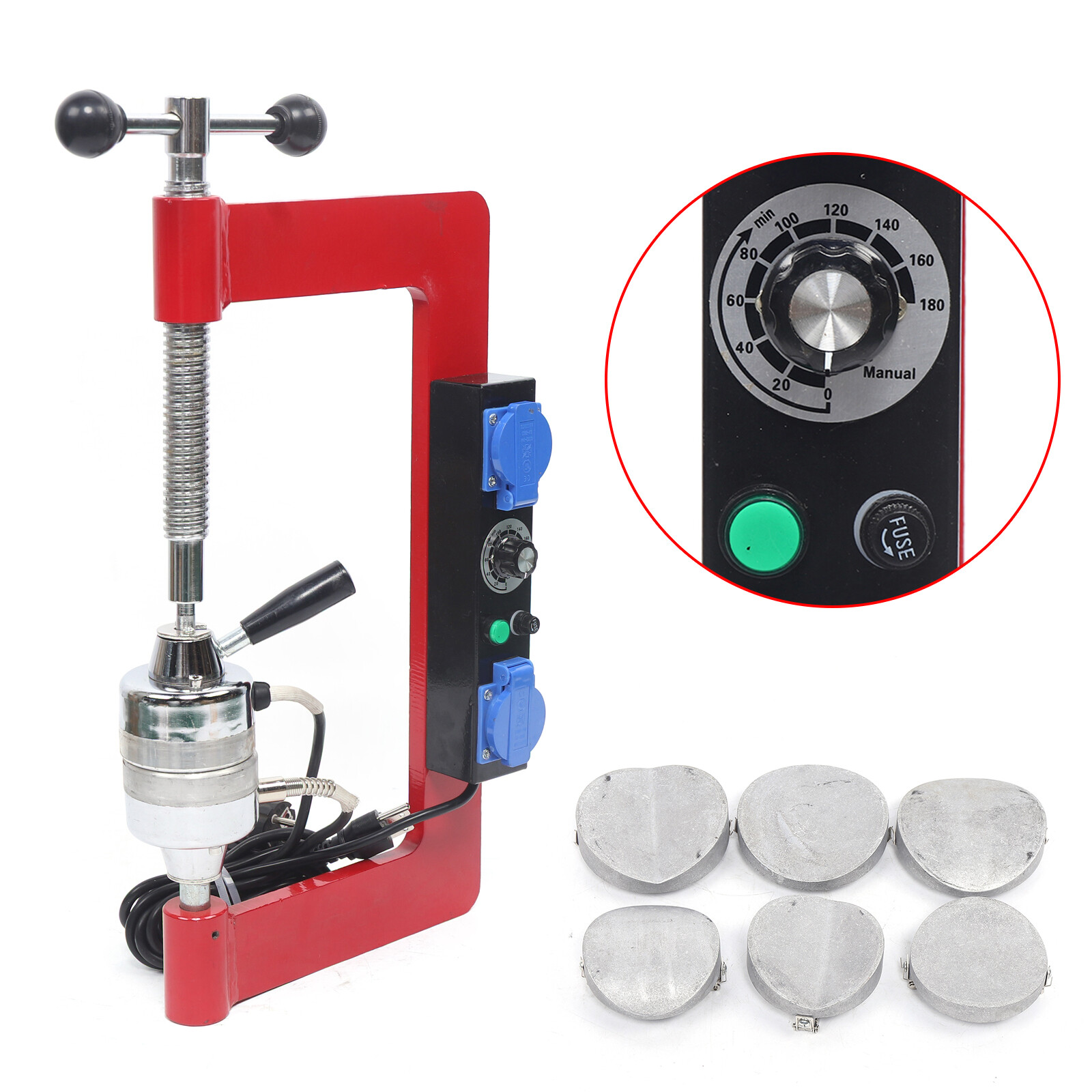 Tire Patch Repair Tool Kit Spot Hot Vulcanizing Machine + 6 Mold Car Vulcanizer