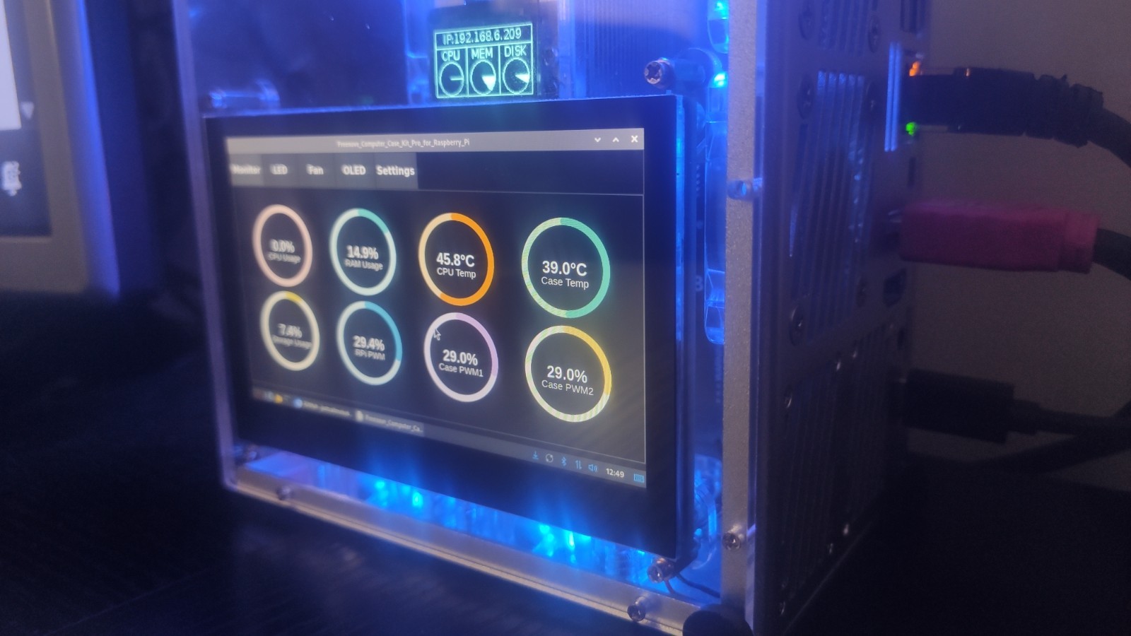 Raspberry Pi 5 8GB - 120GB Nvme SSD - 4.3" Screen NAS - Crypto Node - Emulation