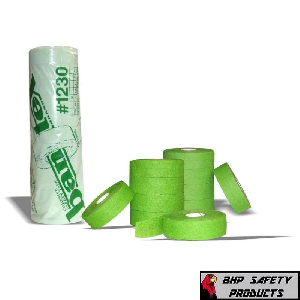 BANTEX COHESIVE GAUZE SAFETY FINGER TAPE GREEN 3/4" X 30 Yd. #1230 (5 ROLL PACK)