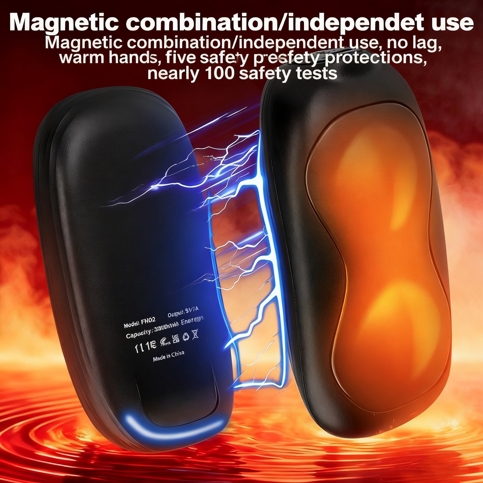 Electric Rechargeable Hand Warmers 10000mAh, 2Pack Portable Hand Warmer