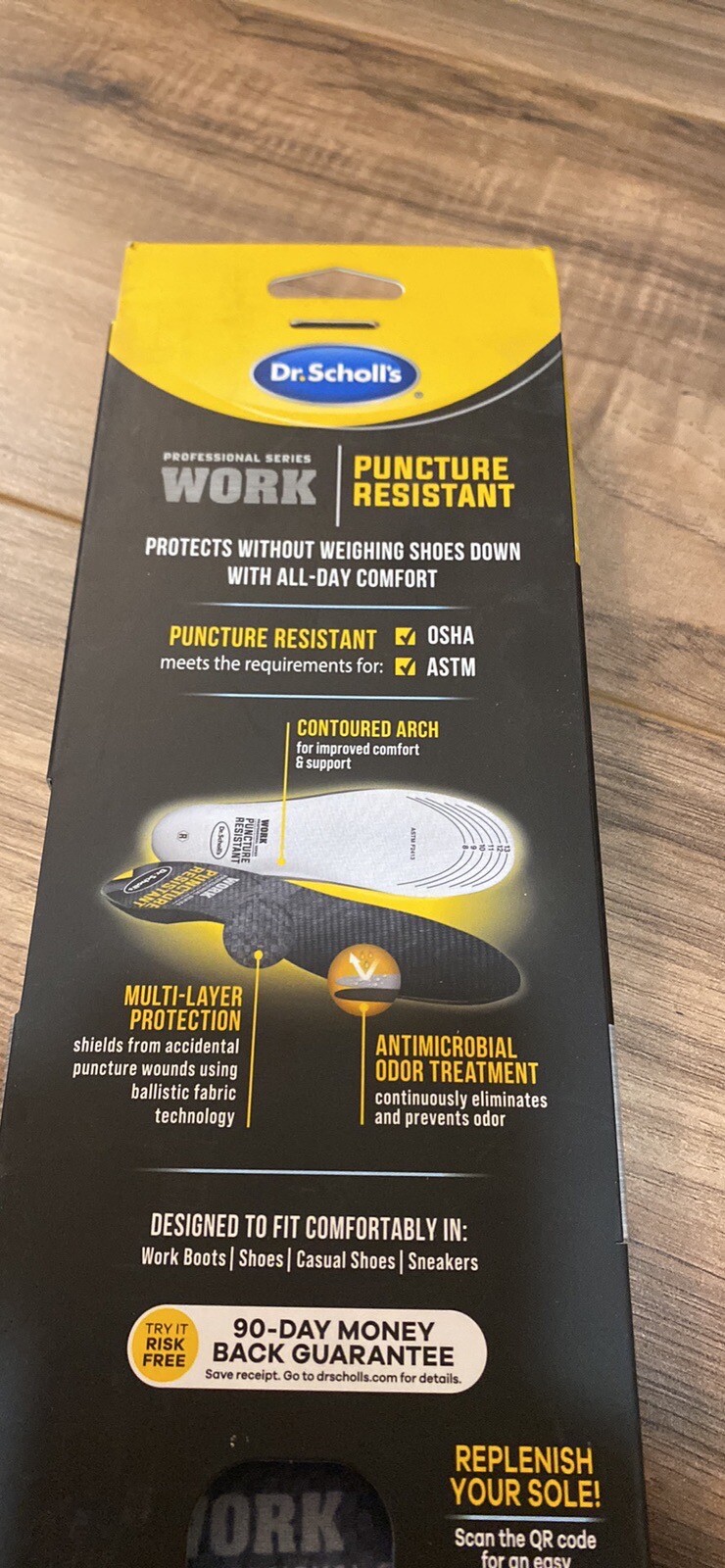 🔥Dr. Scholl's Professional Series Work Puncture Resistant Insoles, Sz 8-14🔥