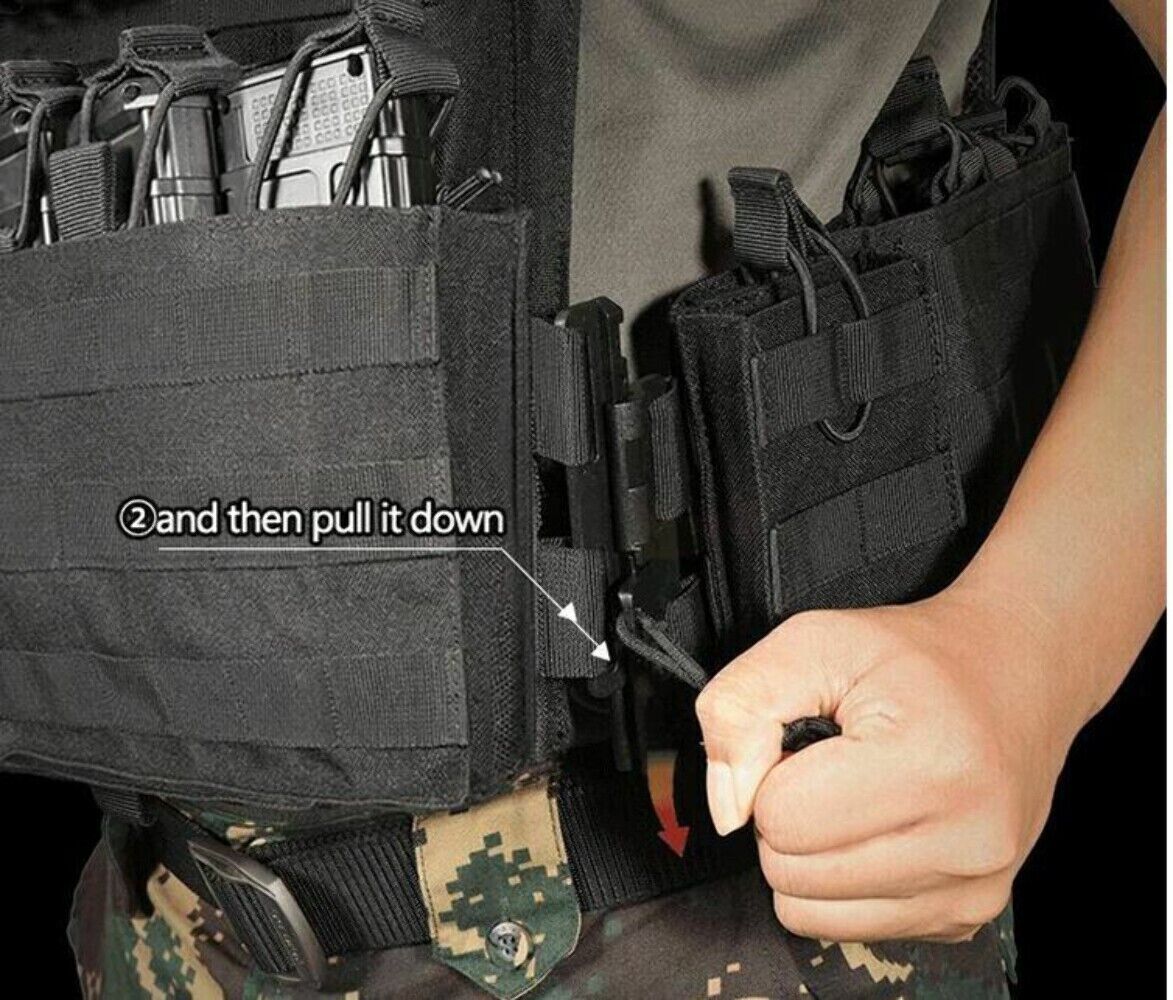 Urban Assault Black Storm Tactical Vest Plate Carrier