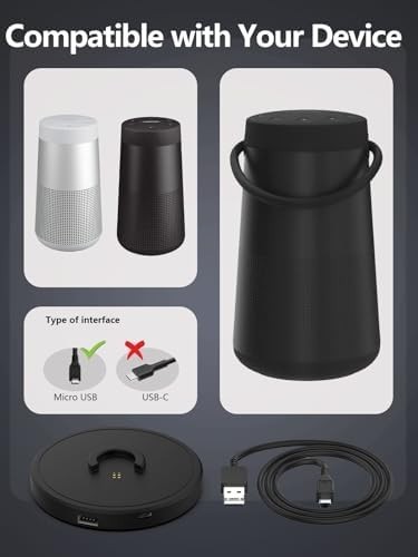 Charging Cradle for Bose Soundlink Revolve, Charger Cradle Dock Cable for Bos...