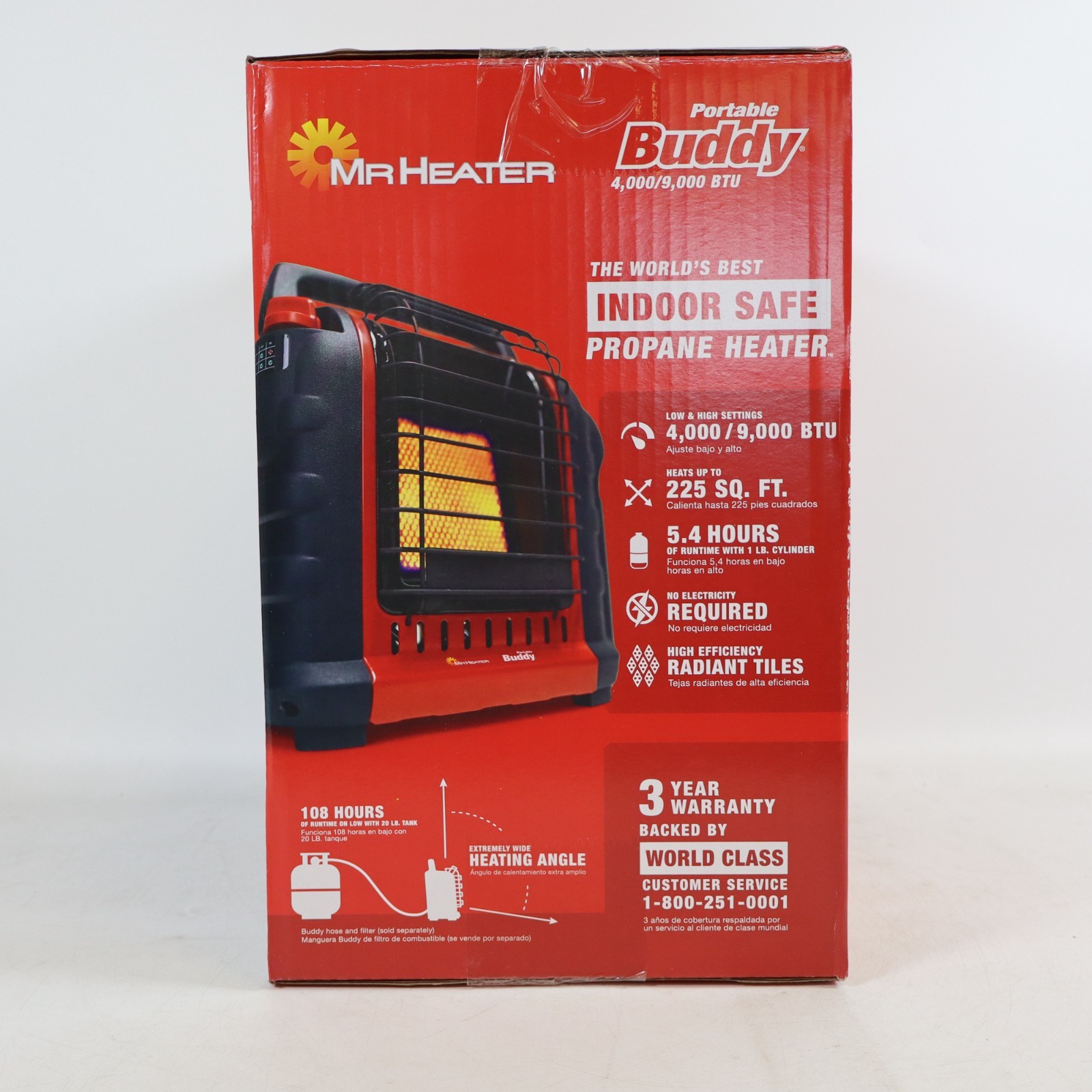 Mr Heater Buddy Heater MH9BX Portable Propane Heater 4000-9000 BTU Red/Black NEW