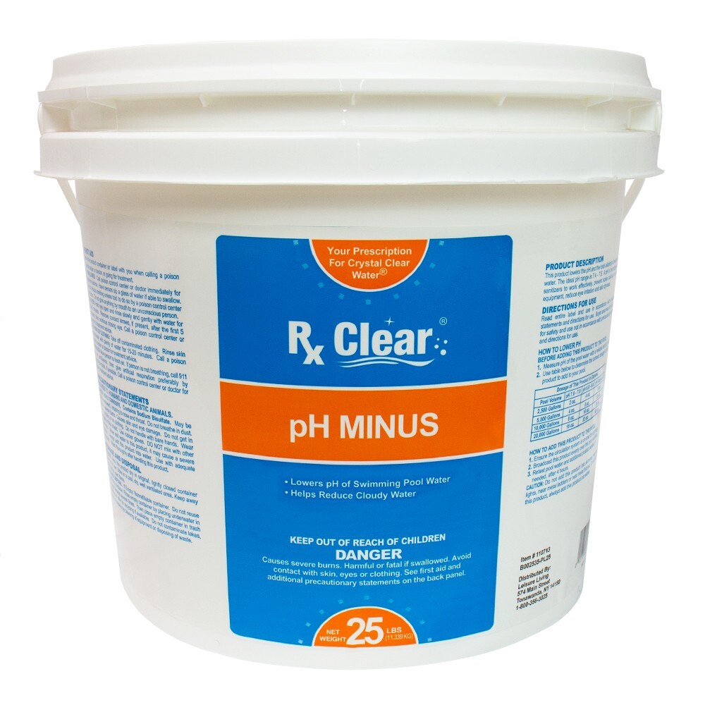 Rx Clear pH Minus Decreaser Sodium Bisulfate Swimming Pool Chemical - 25 lbs