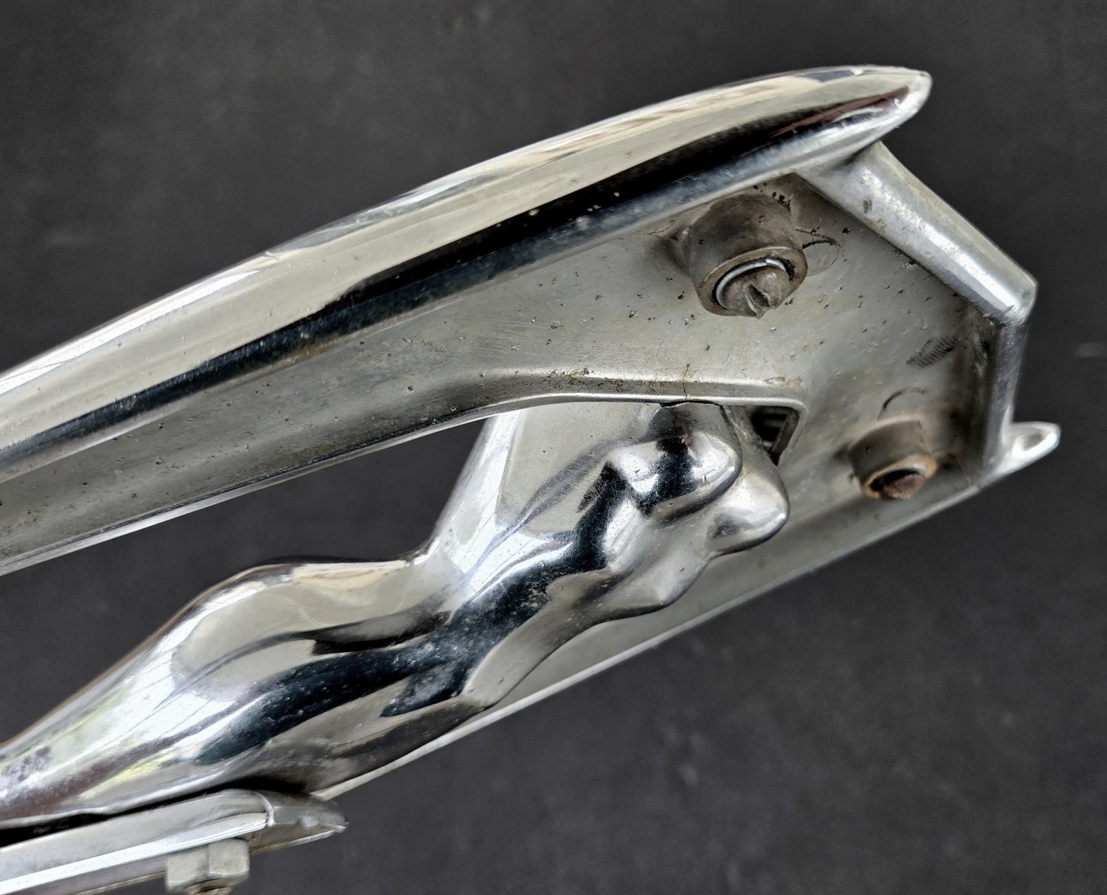 ORIGINAL VINTAGE 1953 54 NASH HOOD ORNAMENT GEORGE PETTY NUDE PIN-UP SIGNED ART