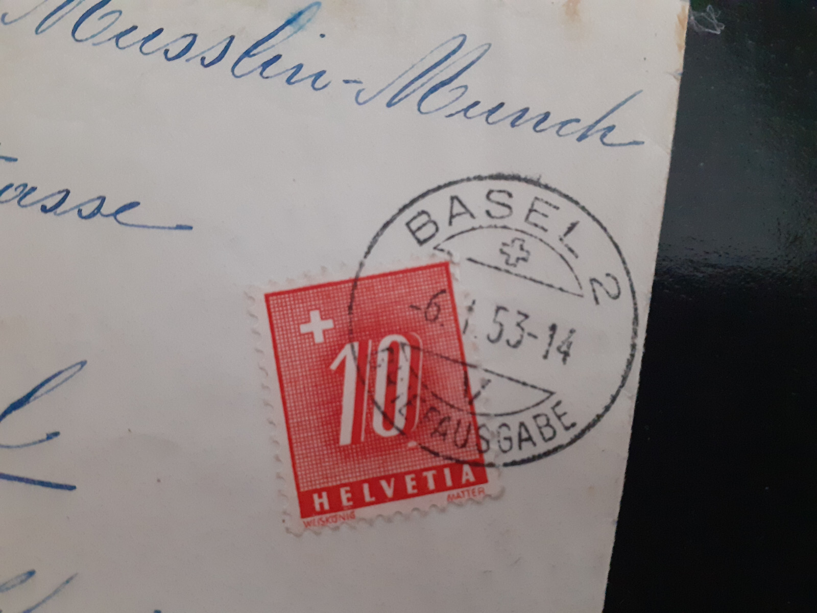 France - 1953 - Tax Cover to Basel + Tax Stamp Switzerland