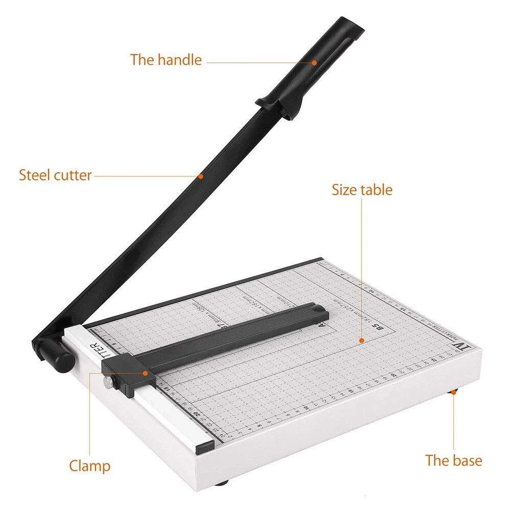 A4 Guillotine Paper Cutter (12" x 10"), Paper Trimmer with Multi Sheet Capacity