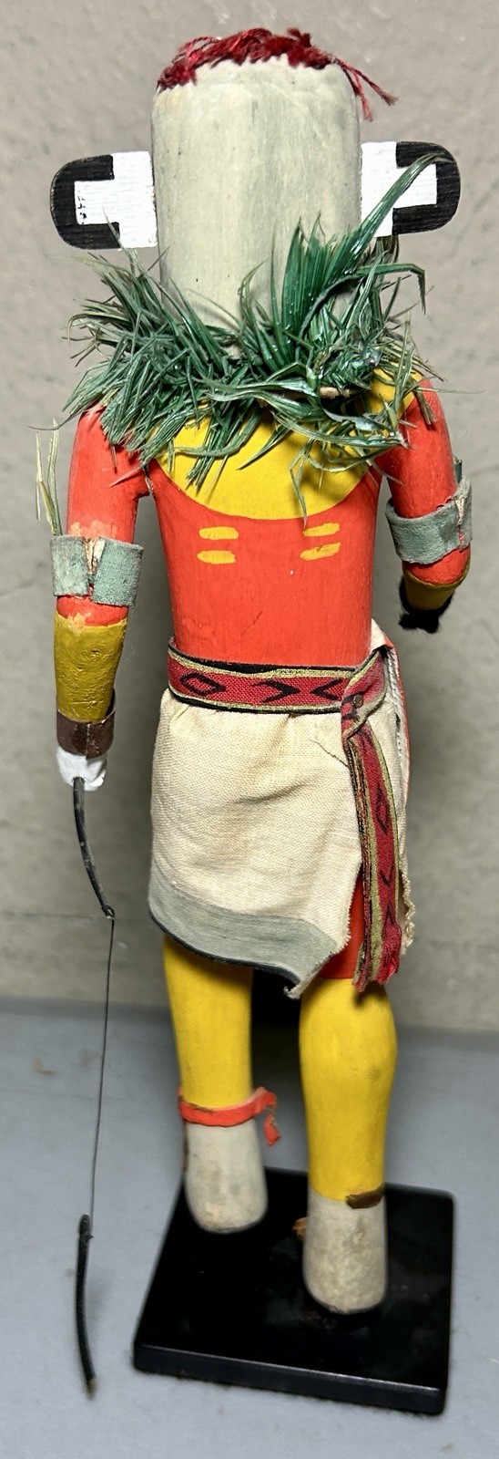 Antique Authentic Hopi Kachina Doll Black Ogre Old Style Dance Ceremony Sash 9”